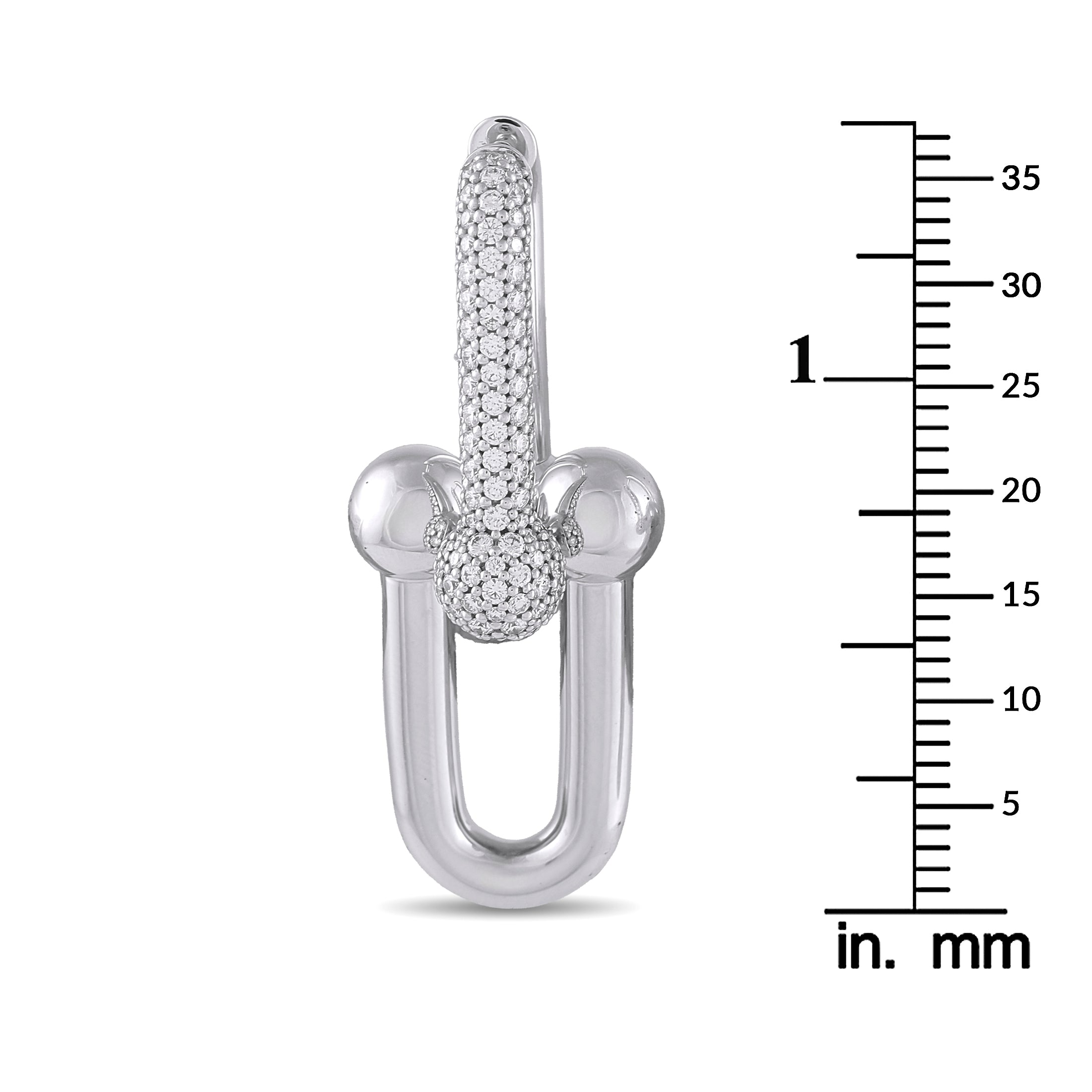 Tiffany & Co. HardWear 18K White Gold 1.18ct Diamond Earrings