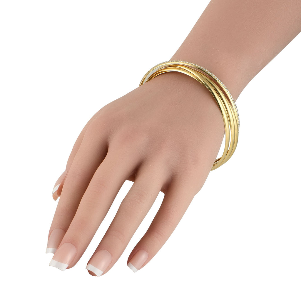 Tiffany & Co. Tiffany & Co. Vintage Paloma Picasso Melody 18K Yellow Gold Diamond Rolling Bracelet