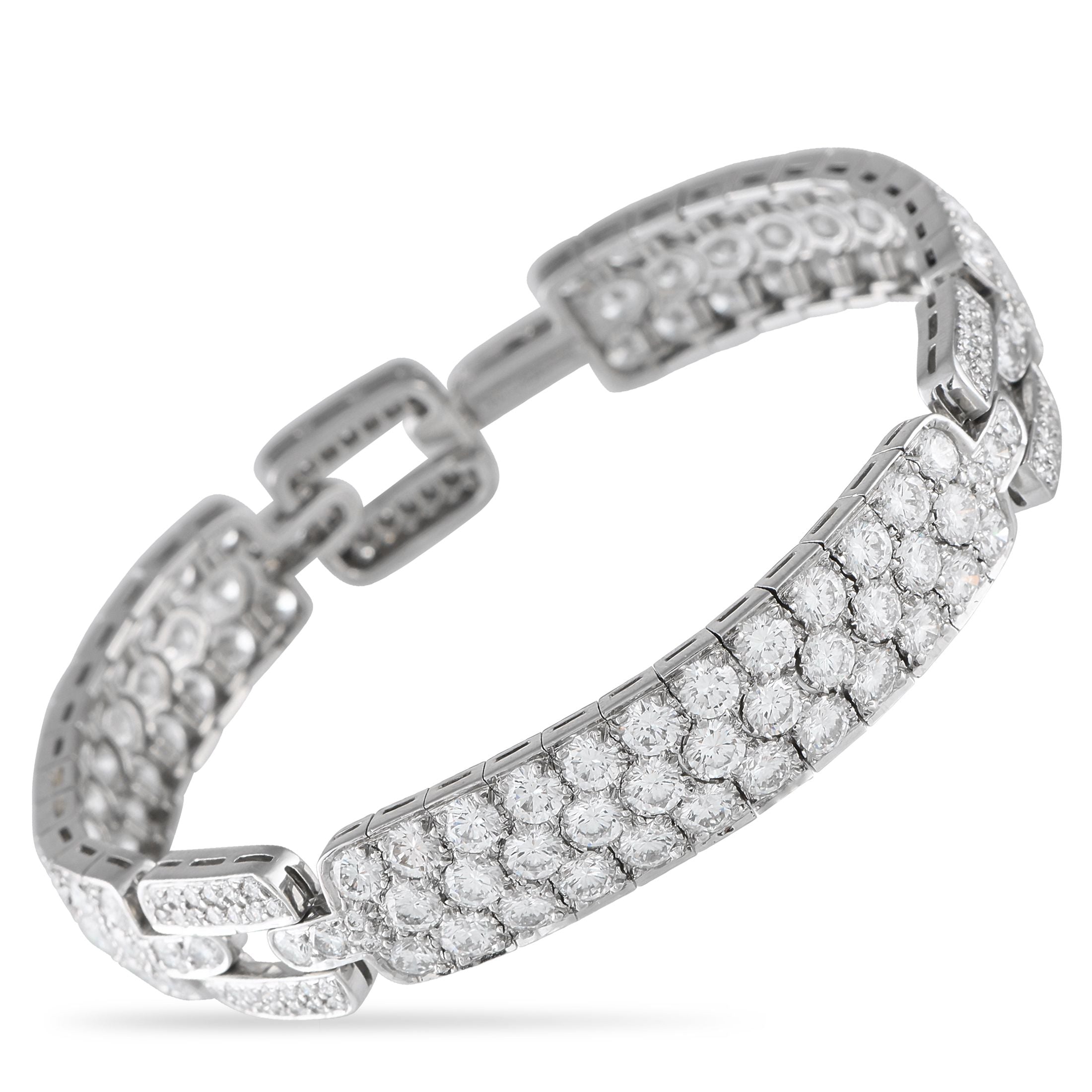 Tiffany & Co.Tiffany & Co. Vintage Platinum 16.95ct Diamond Bracelet TI16-061125 – Diamonds with a total weight of 16