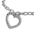 Tiffany & Co. Platinum Diamond Heart Charm Bracelet
