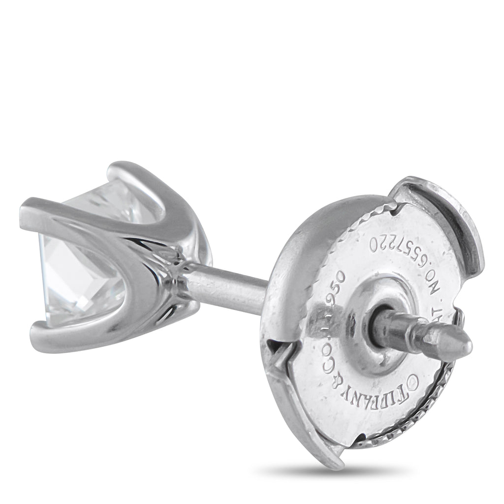 Tiffany & Co. Platinum 0.64ct Diamond Stud Earrings