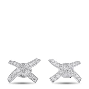 Tiffany & CO. Paloma Picasso Platinum Diamond Earrings