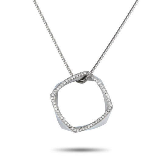 Tiffany & Co. Frank Gehry Platinum 0.60ct Diamond Torque Necklace