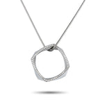 Tiffany & Co.Tiffany & Co. Frank Gehry Platinum 0.60ct Diamond Torque Necklace TI16-052725 – Minimal in appearance yet rich i