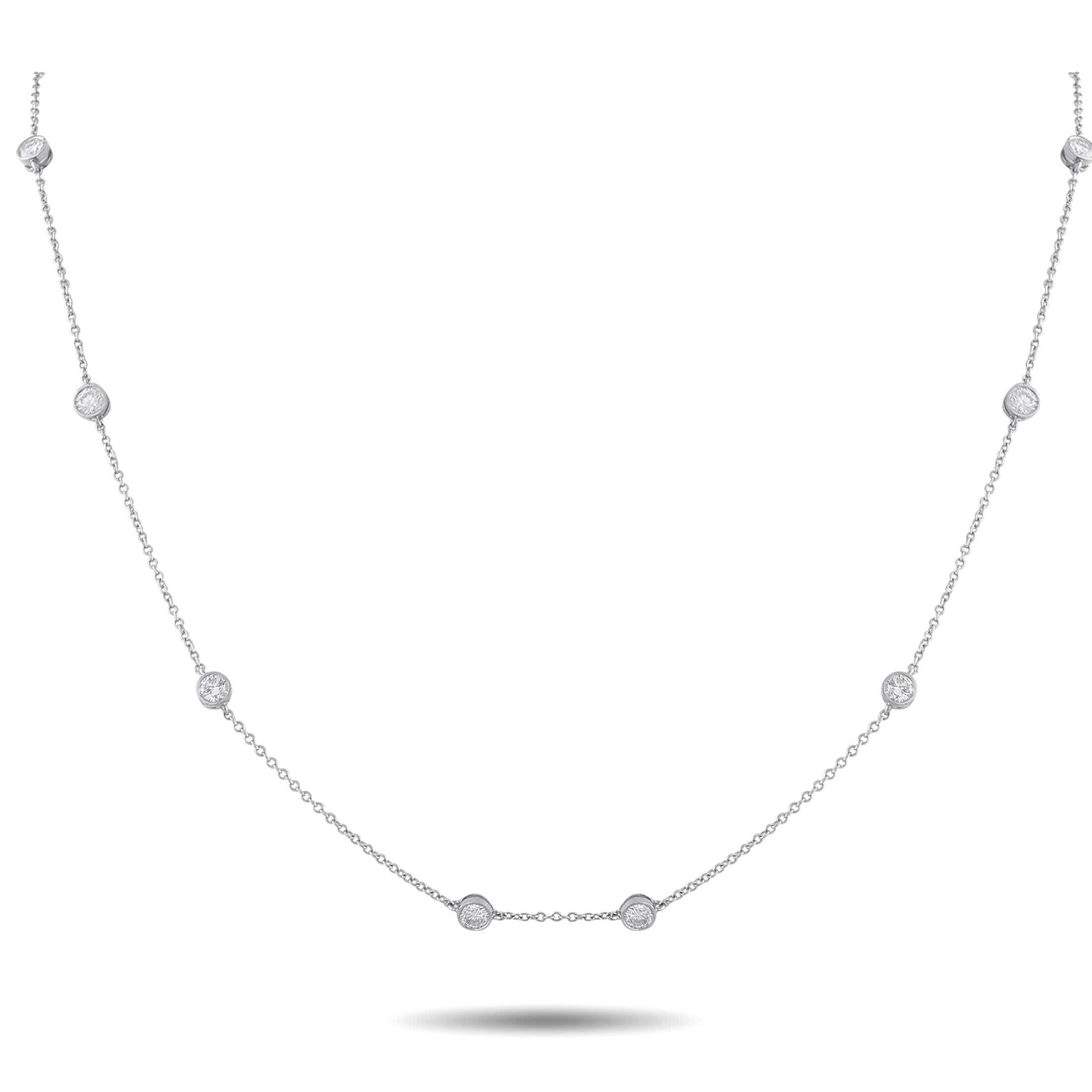Tiffany & Co. Elsa Peretti Diamonds by the Yard Platinum 1.20ct Diamond Necklace – This Tiffany & Co