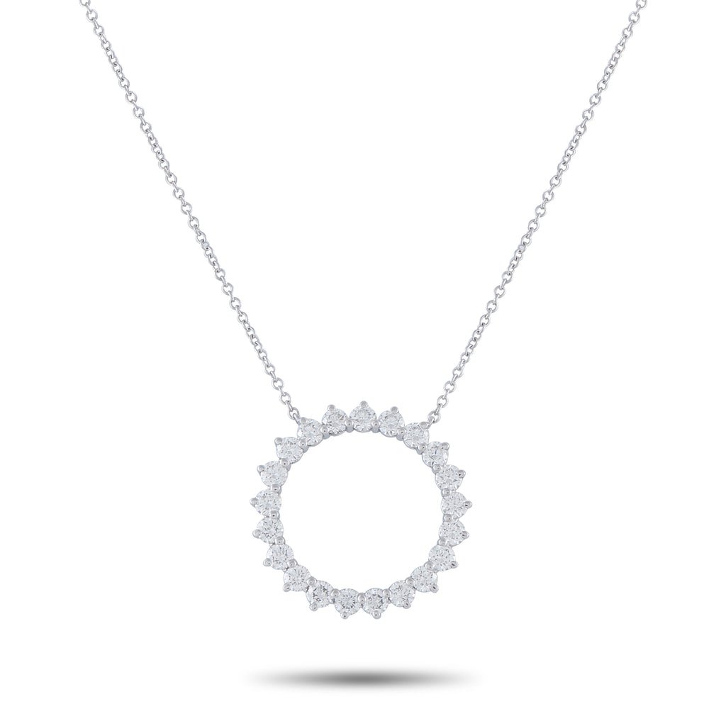 TIFFANY & CO. Tiffany & Co. Platinum 1.0ct Diamond Open Circle Pendant