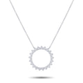 Tiffany & Co. platinum diamond open-circle pendant on chain