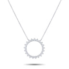 TIFFANY & CO. Tiffany & Co. Platinum 1.0ct Diamond Open Circle Pendant