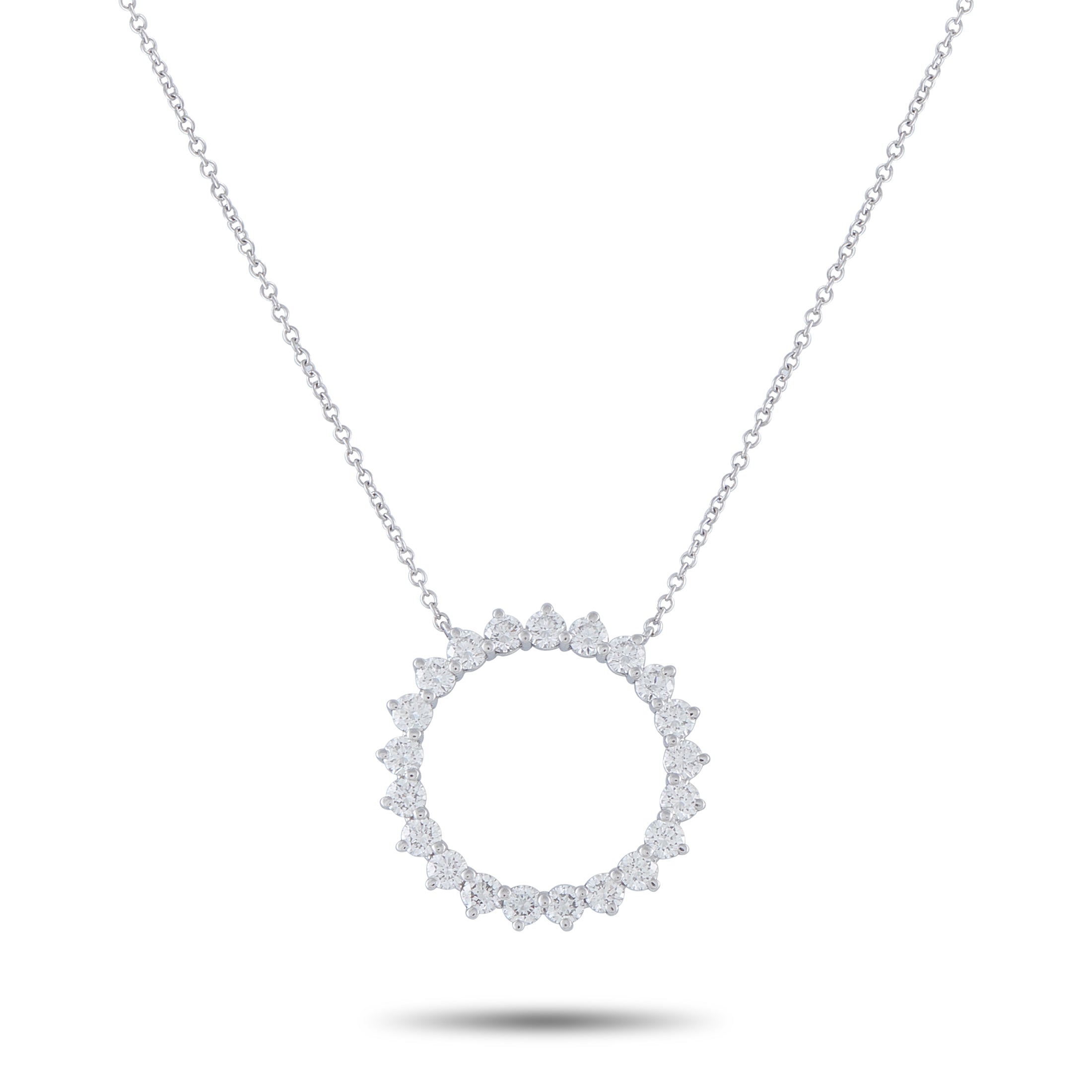 TIFFANY & CO. Tiffany & Co. Platinum 1.0ct Diamond Open Circle Pendant
