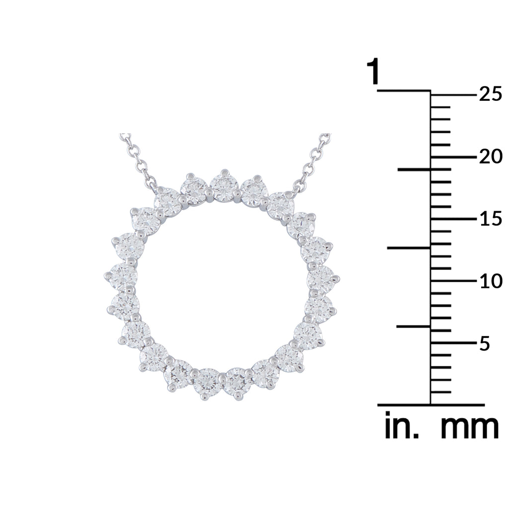 TIFFANY & CO. Tiffany & Co. Platinum 1.0ct Diamond Open Circle Pendant