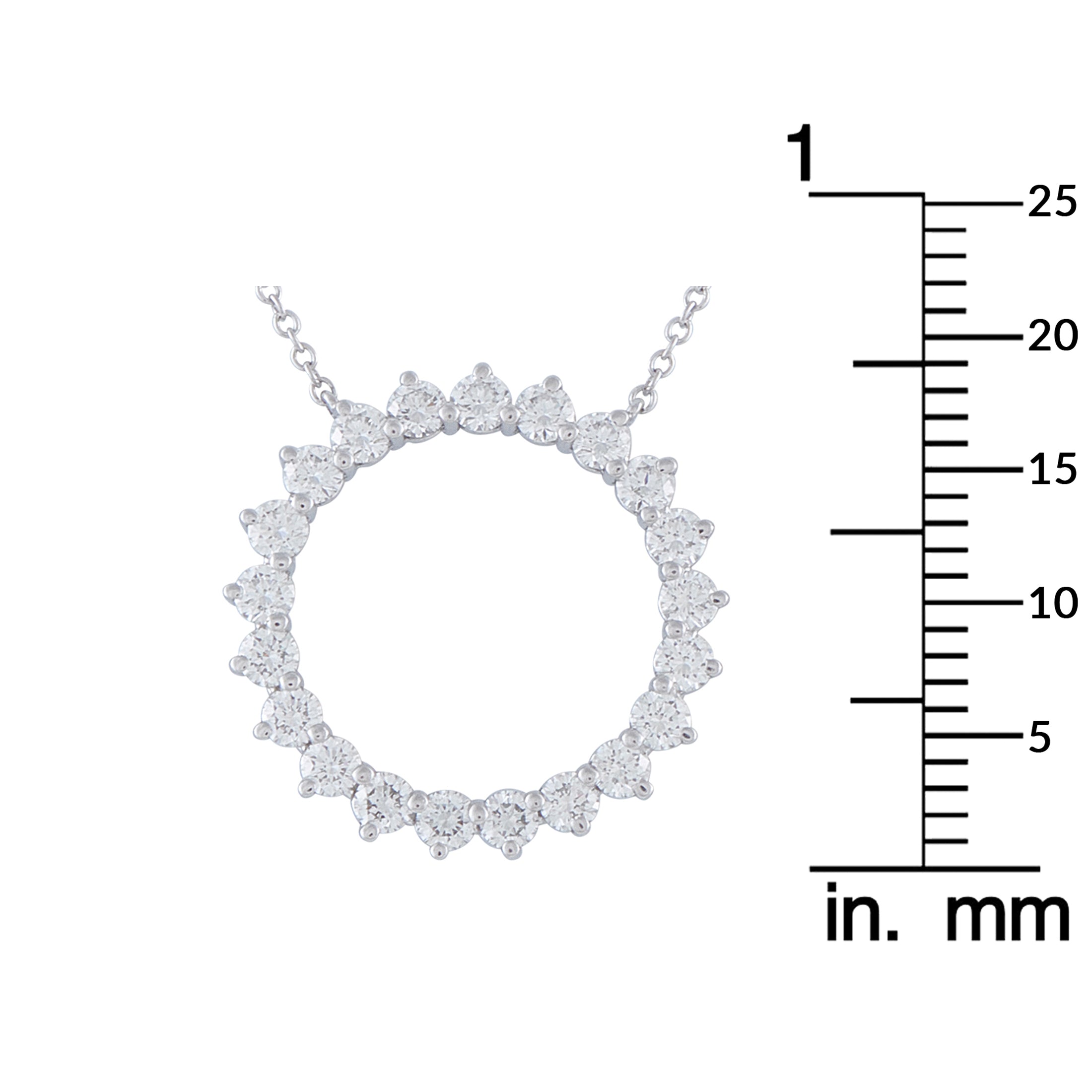 TIFFANY & CO. Tiffany & Co. Platinum 1.0ct Diamond Open Circle Pendant
