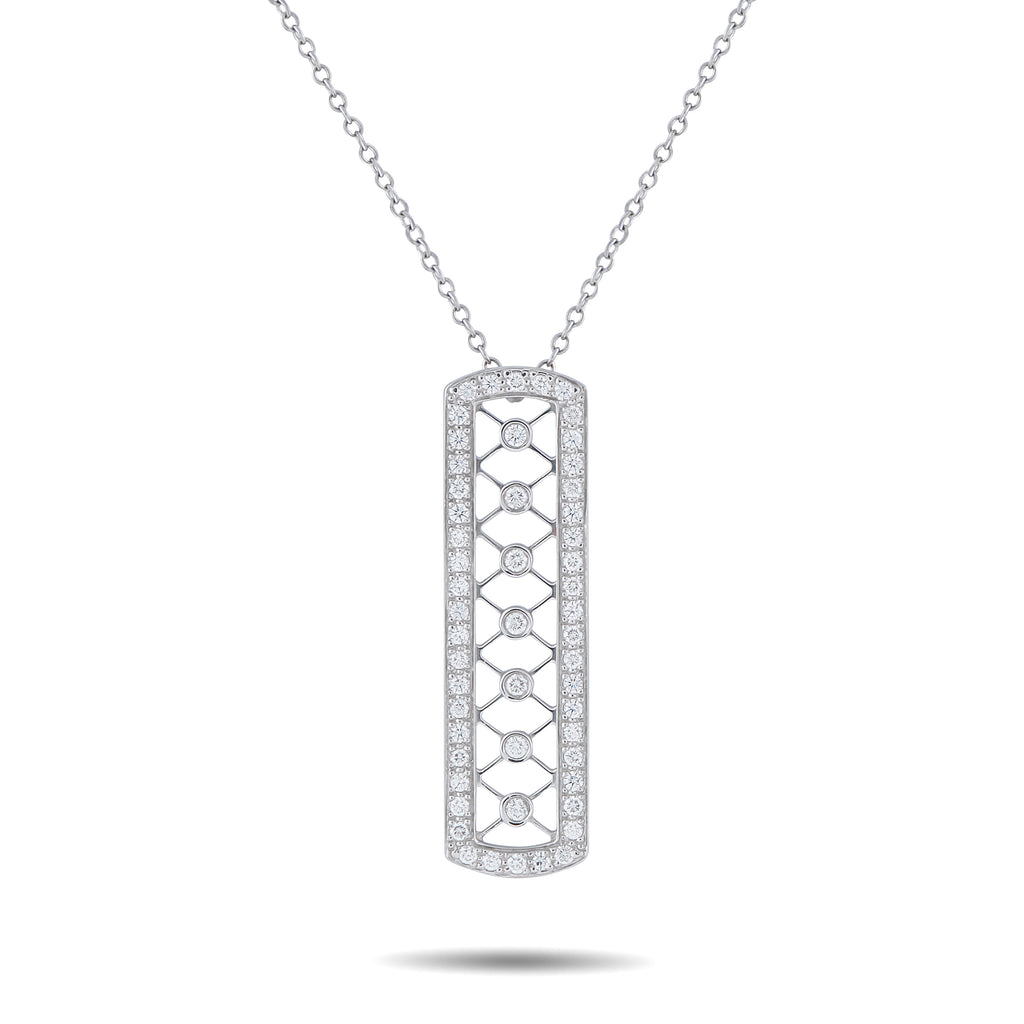 TIFFANY & CO. Tiffany & Co. Voile Platinum 0.30ct Diamond Bar Necklace