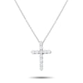 Tiffany & Co. platinum diamond cross pendant with round-cut stone accents