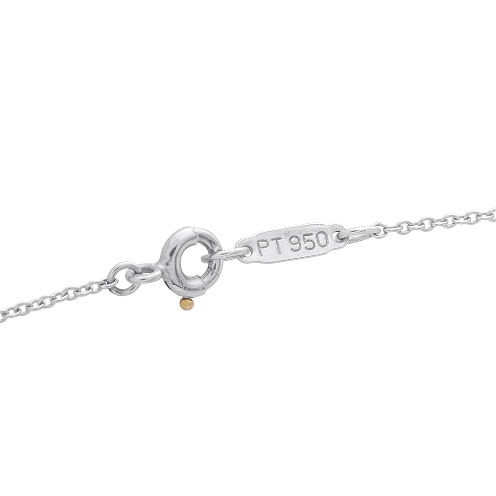 PT950 stamped platinum chain clasp with round ring connector