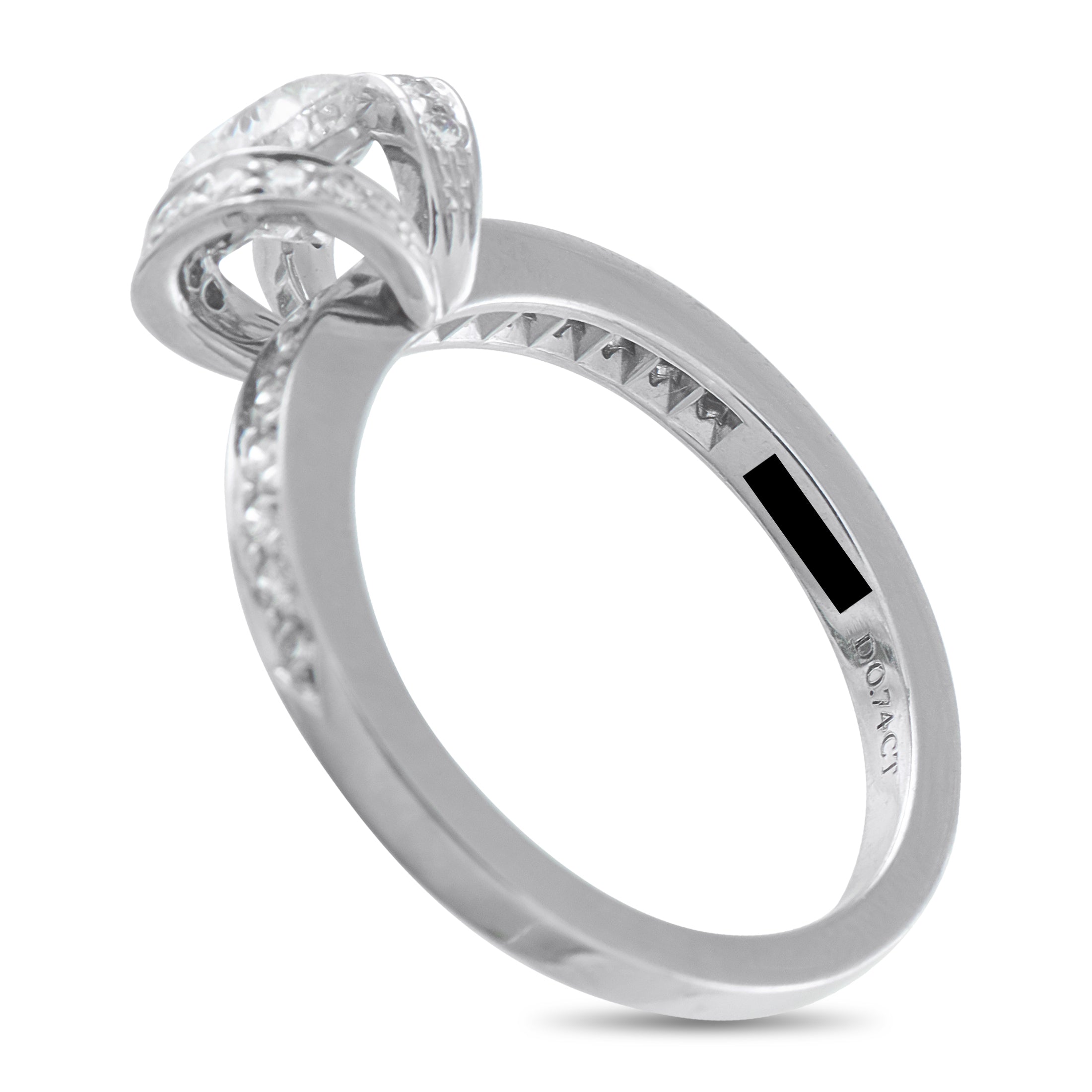 Tiffany & Co. Ribbon Platinum 1.04ct Diamond Ribbon Engagement Ring