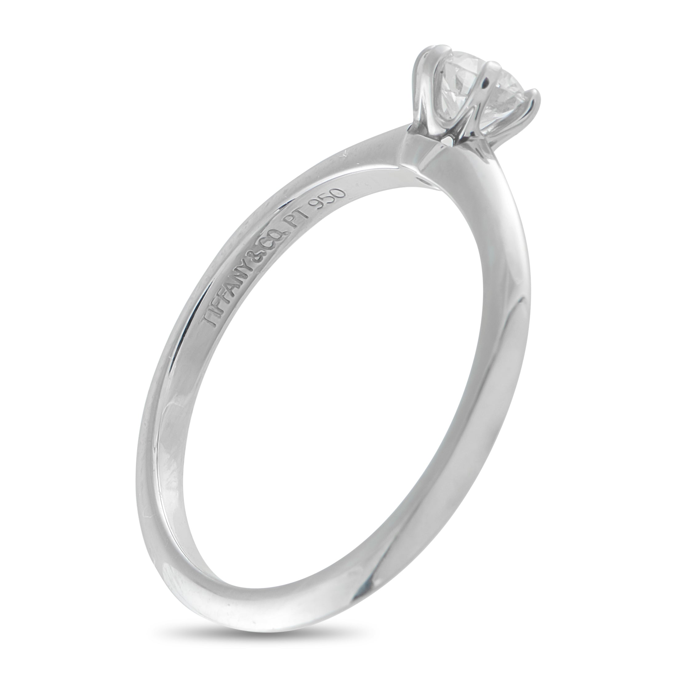 TIFFANY & CO. Tiffany & Co. Platinum 0.29ct Diamond Solitaire Engagement Ring