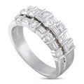 Tiffany & Co. platinum diamond ring with baguette-cut and round stones