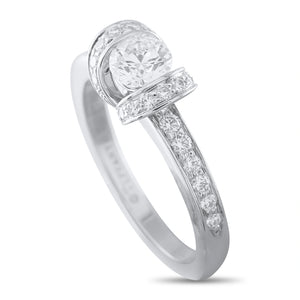 Tiffany & CO. Ribbon Platinum 0.59ct Diamond Ring
