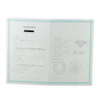 Tiffany & Co. certificate document with diamond diagrams and specifications