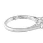 Tiffany & Co. platinum ring band detail with engraved brand and metal hallmark