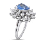 Tiffany & CO. Platinum 1.35ct Diamond and Sapphire Ring