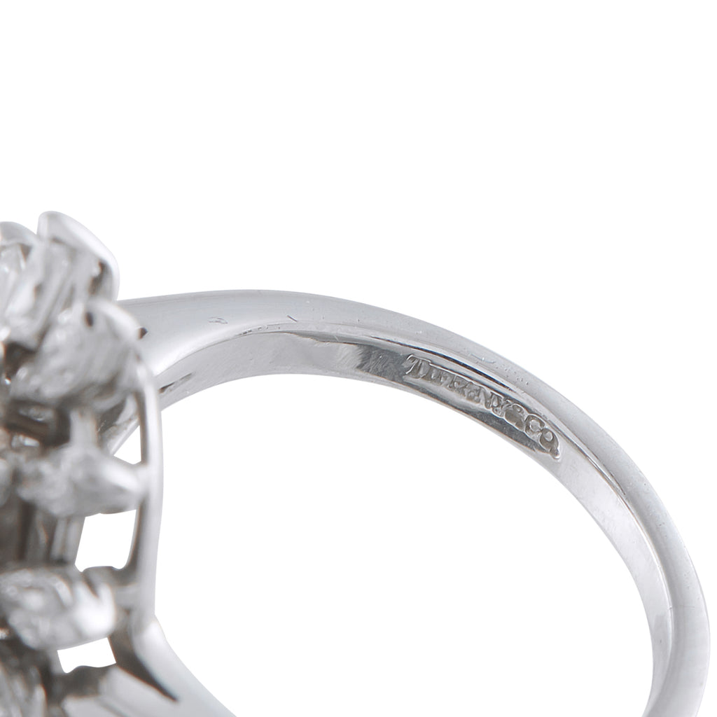 Tiffany & Co. Platinum 1.35ct Diamond and Sapphire Ring