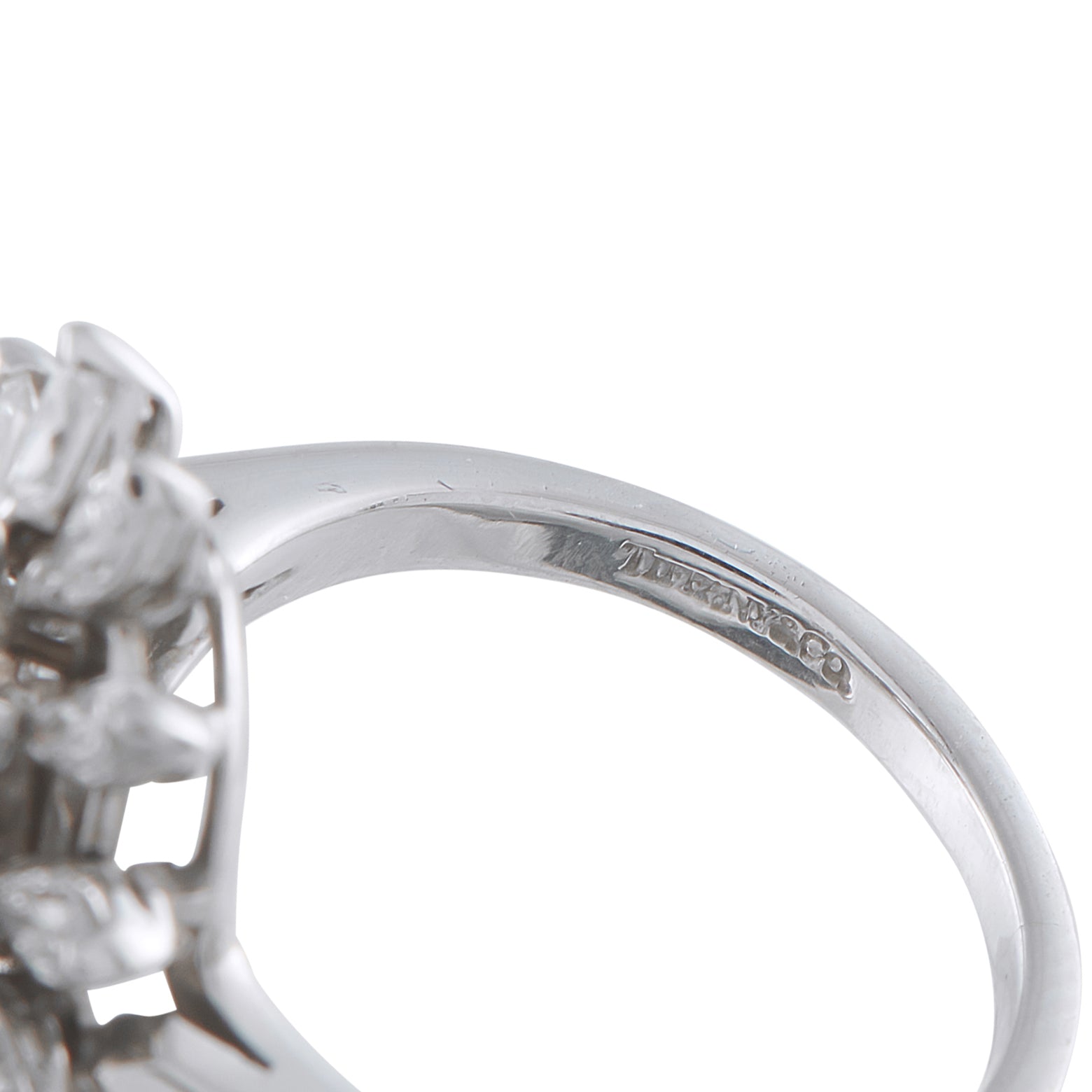 Tiffany & Co. Platinum 1.35ct Diamond and Sapphire Ring