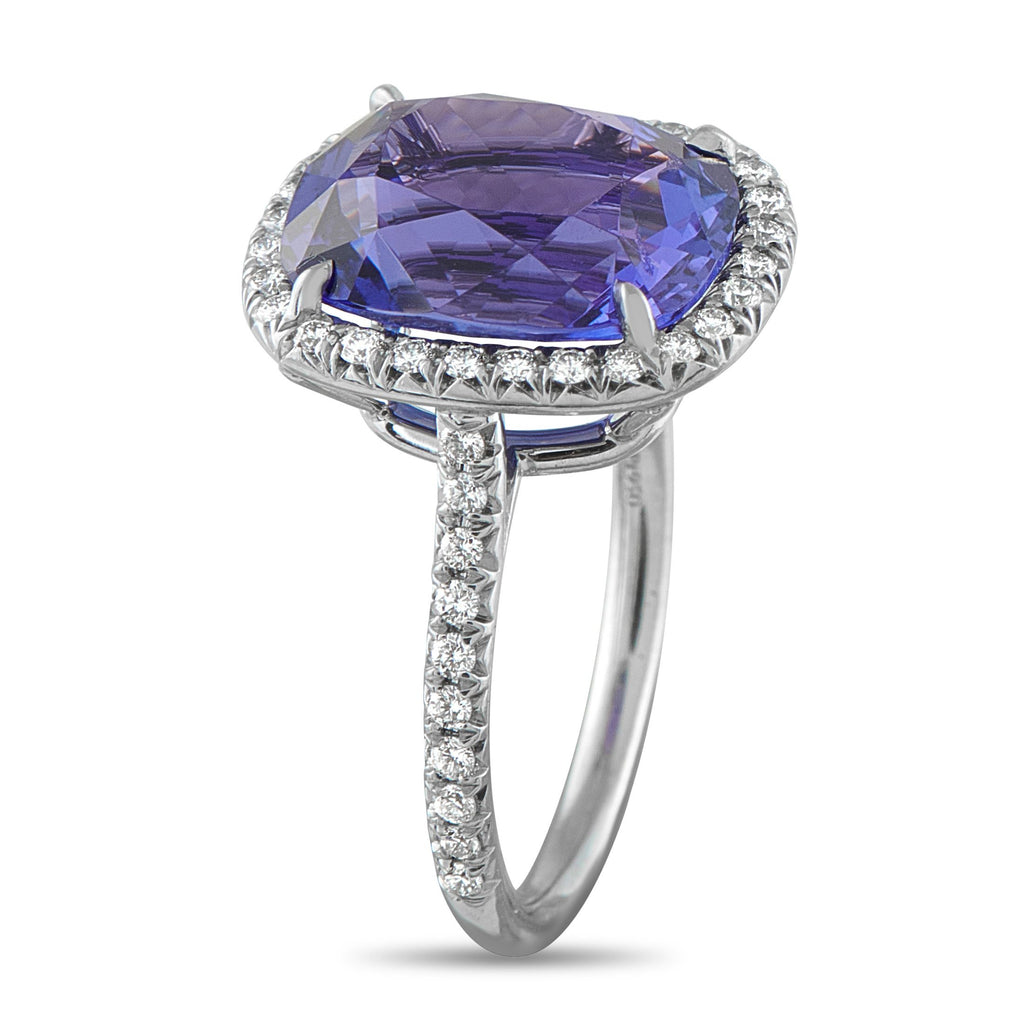 Tiffany & Co.Tiffany & Co. Platinum Diamond and Tanzanite Ring