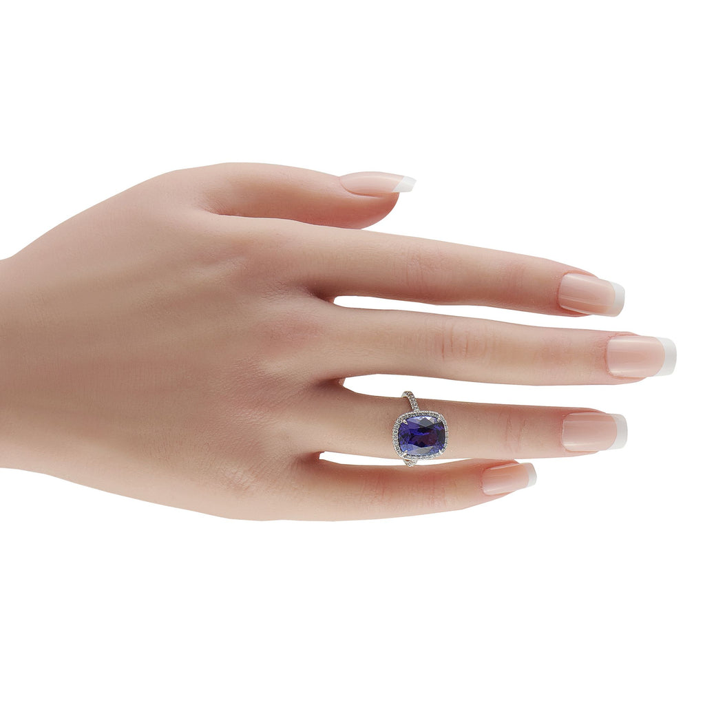 Tiffany & Co.Tiffany & Co. Platinum Diamond and Tanzanite Ring