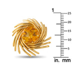 Tiffany & CO. Schlumberger 18K Yellow Gold Citrine Pinwheel Earrings