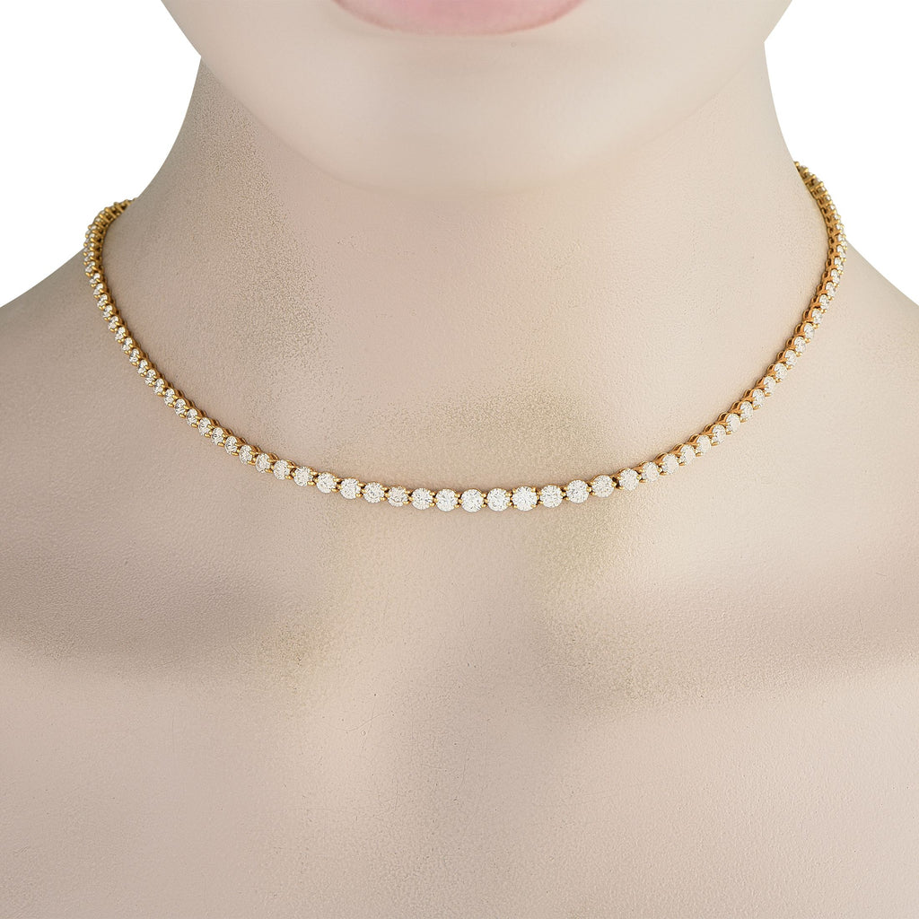 Tiffany & Co. Tiffany & Co. Victoria 18K Yellow Gold 10.18ct Diamond Graduated Line Necklace