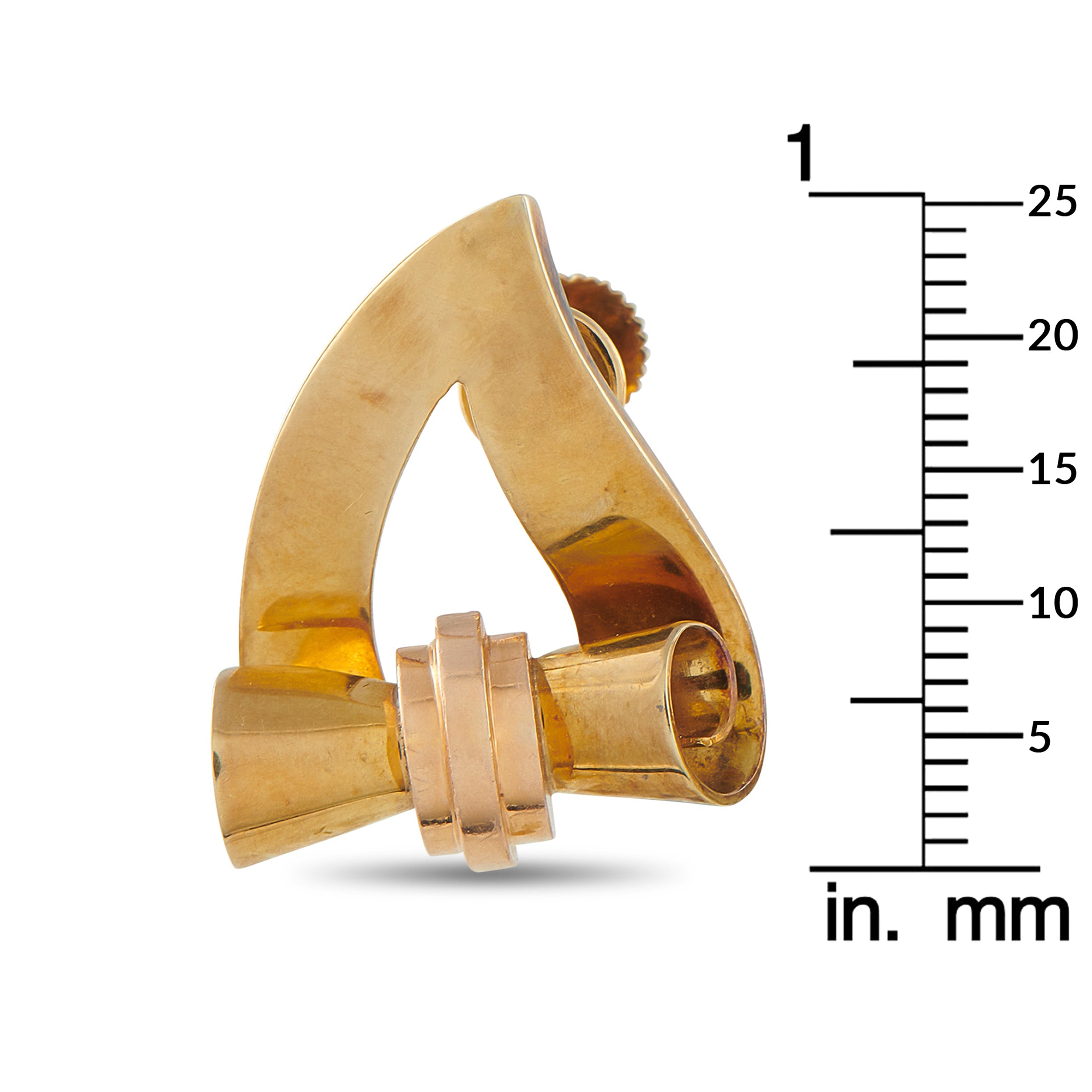 Tiffany & Co. Vintage 18K Yellow Gold Scroll Earrings