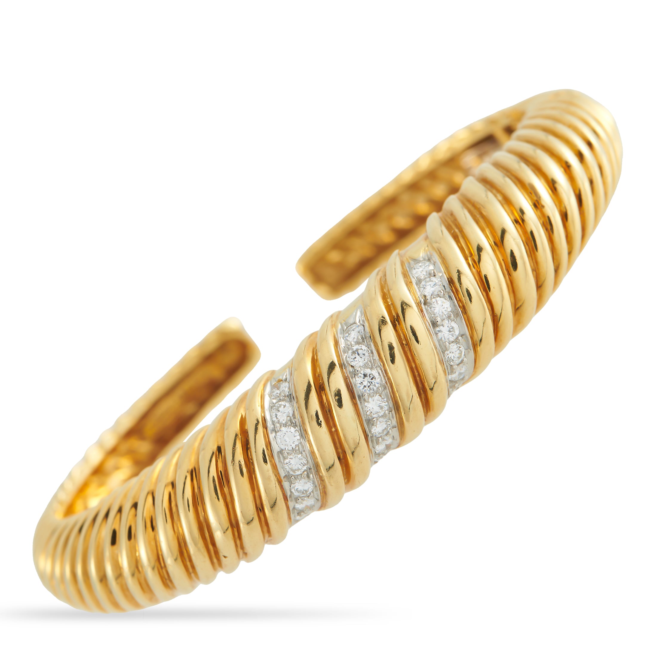 TIFFANY & CO. Tiffany & Co. Vintage 18K Yellow Gold 1.0ct Diamond Bracelet