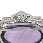 Tiffany & Co. Platinum 2.0ct Diamond and Amethyst Brooch