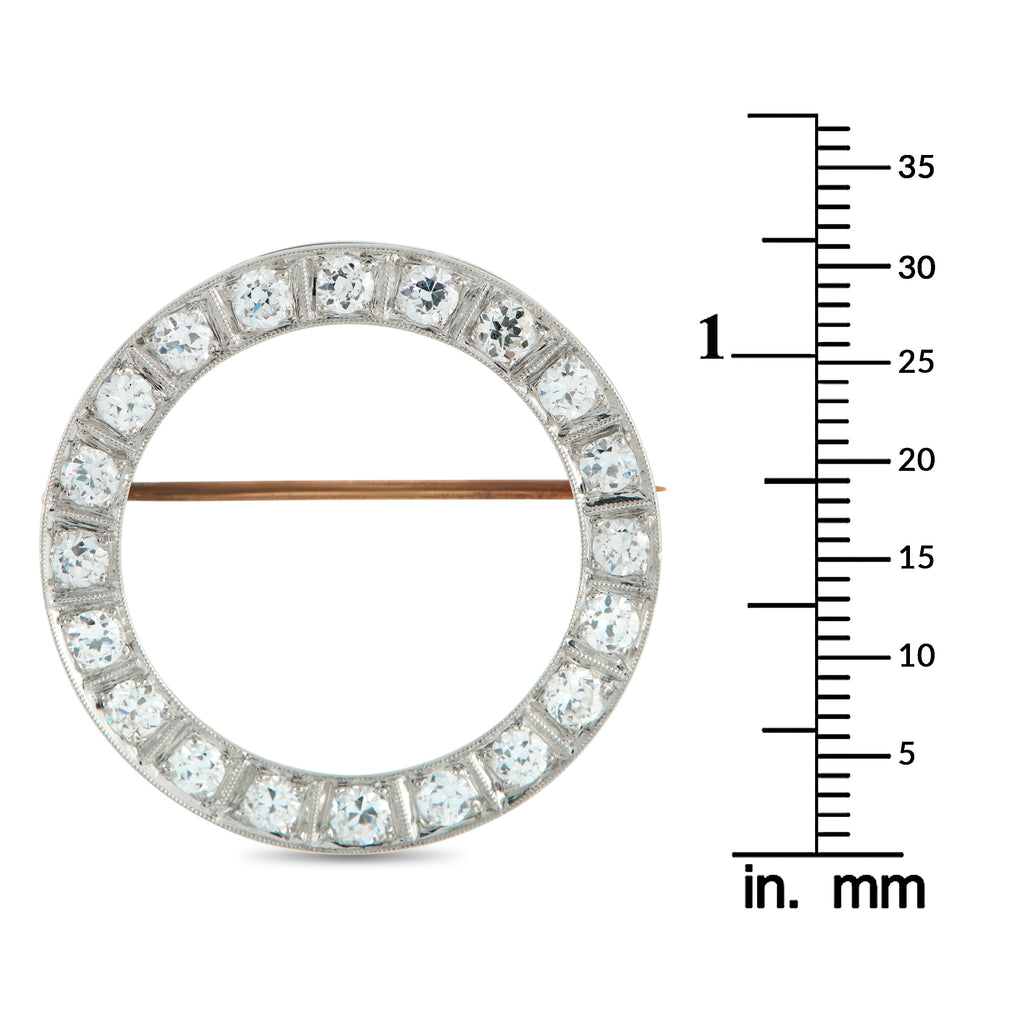 Tiffany & Co. Platinum 2.0ct Diamond Eternity Pin