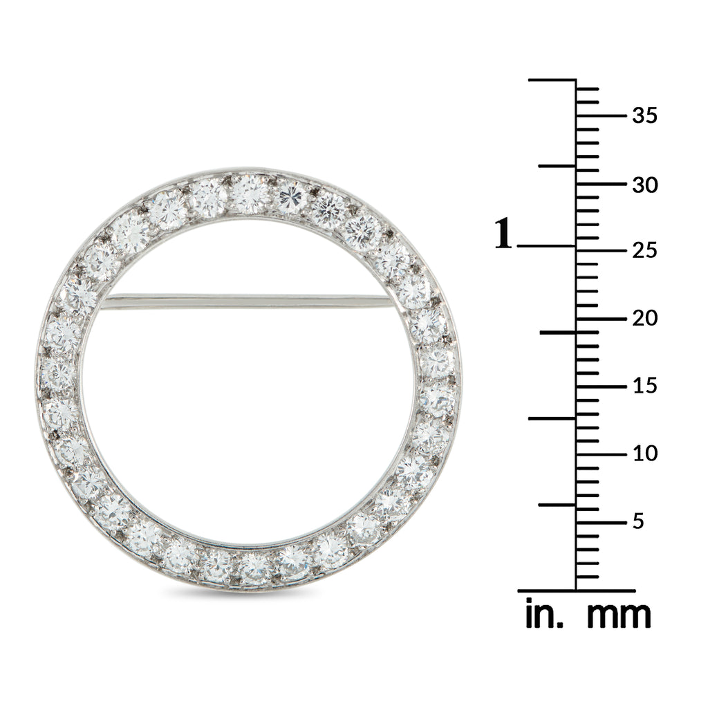 Tiffany & Co. Platinum 2.0ct Diamond Eternity Pin