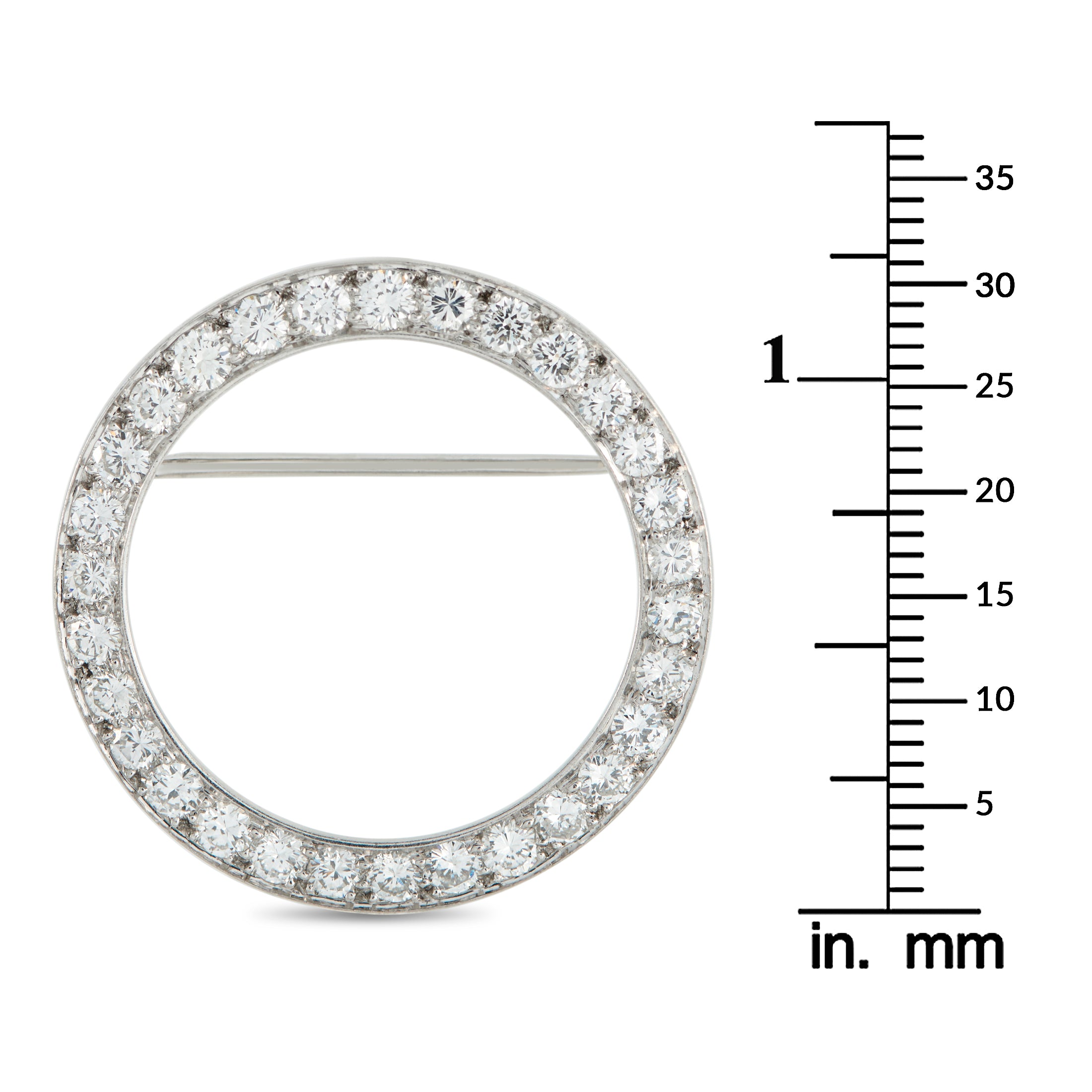 Tiffany & Co. Platinum 2.0ct Diamond Eternity Pin