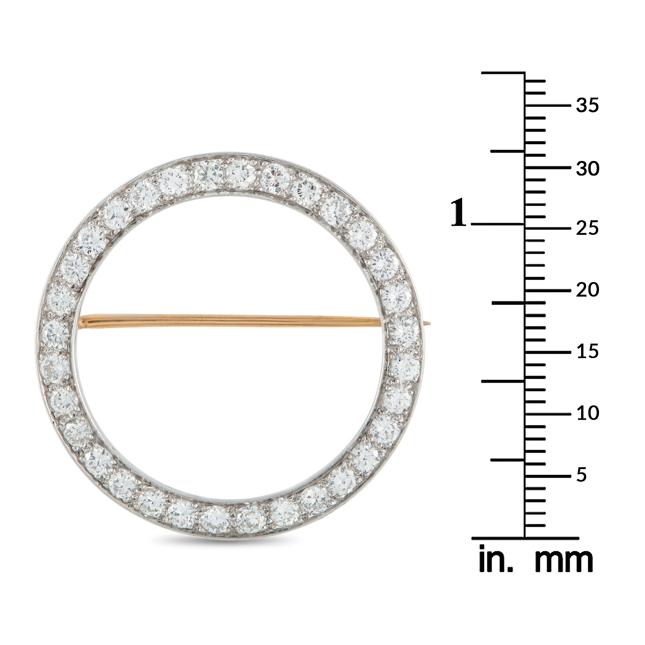 Tiffany & Co. Platinum 2.0ct Diamond Eternity Pin