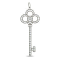 Tiffany & CO. Keys Platinum 0.64ct Diamond Crown Key Pendant