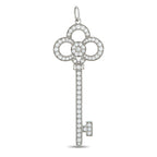 Tiffany & CO. Keys Platinum 0.64ct Diamond Crown Key Pendant