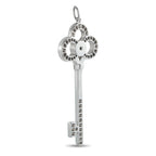 Tiffany & CO. Keys Platinum 0.64ct Diamond Crown Key Pendant