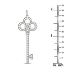 Tiffany & CO. Keys Platinum 0.64ct Diamond Crown Key Pendant