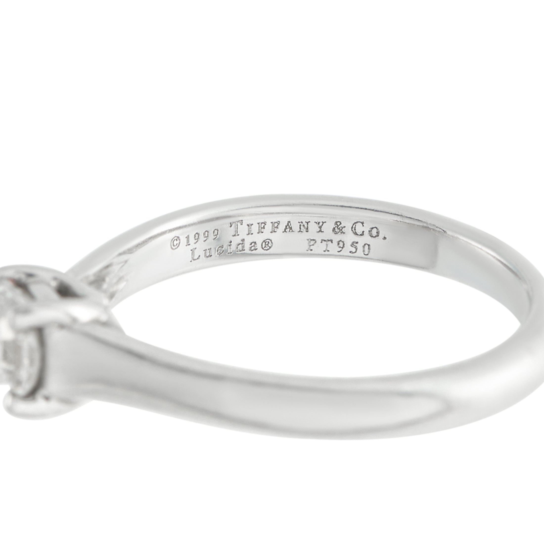 Tiffany & Co. Platinum 0.31ct Lucida Diamond Solitaire Ring