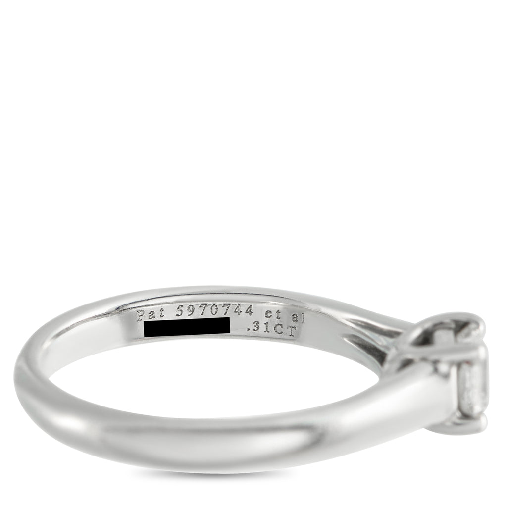 Tiffany & Co. Platinum 0.31ct Lucida Diamond Solitaire Ring
