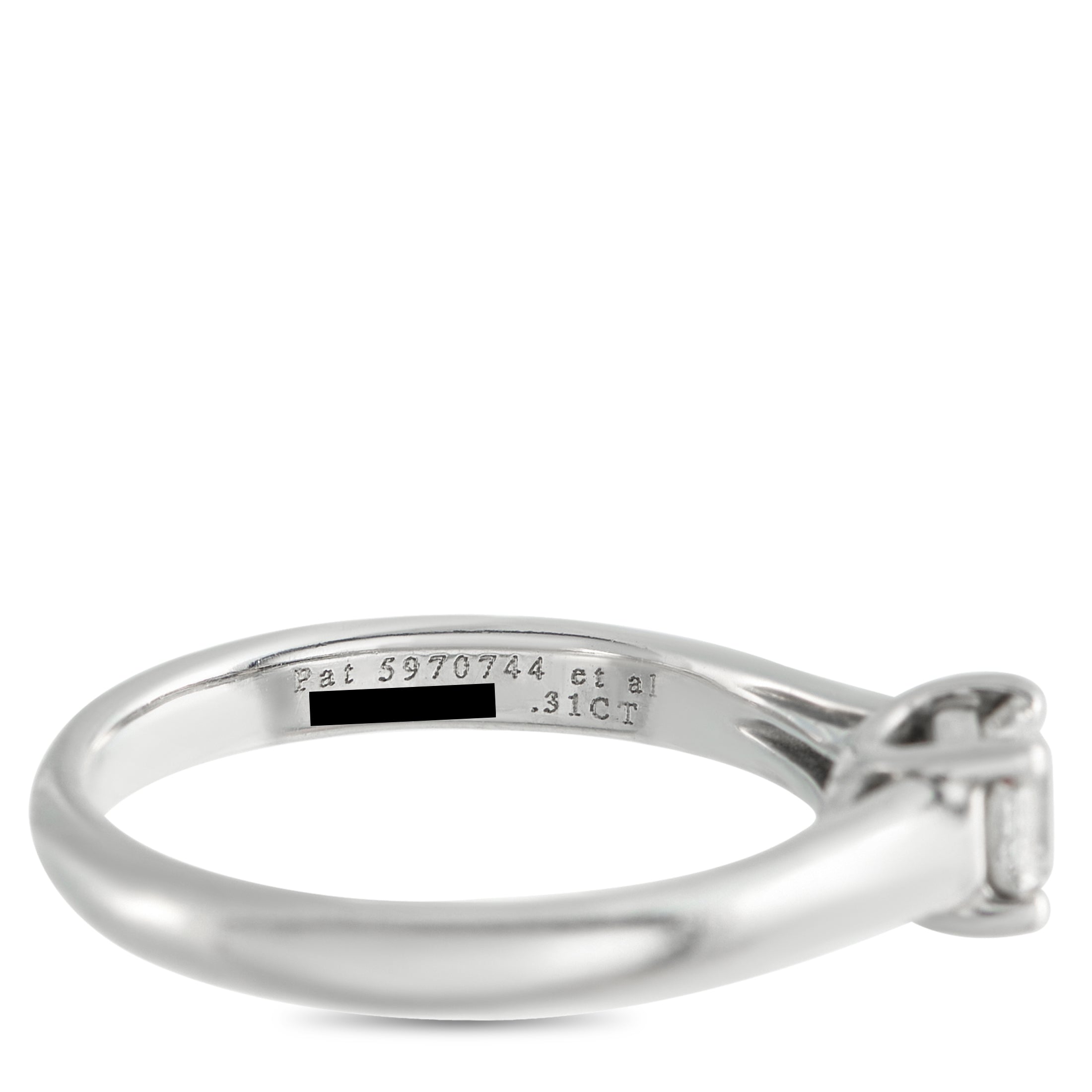 Tiffany & Co. Platinum 0.31ct Lucida Diamond Solitaire Ring