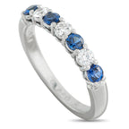 TIFFANY & CO. Tiffany & Co. Platinum Diamond and Sapphire Band