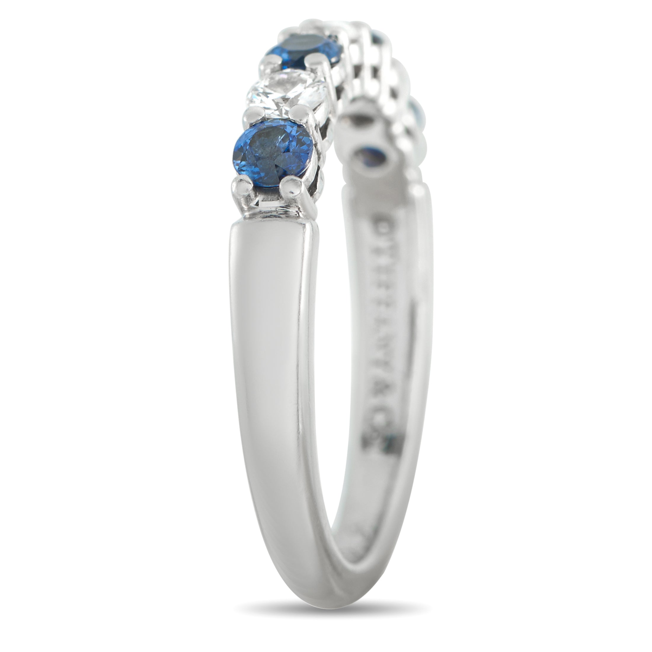 Tiffany & Co. Platinum Diamond and Sapphire Band