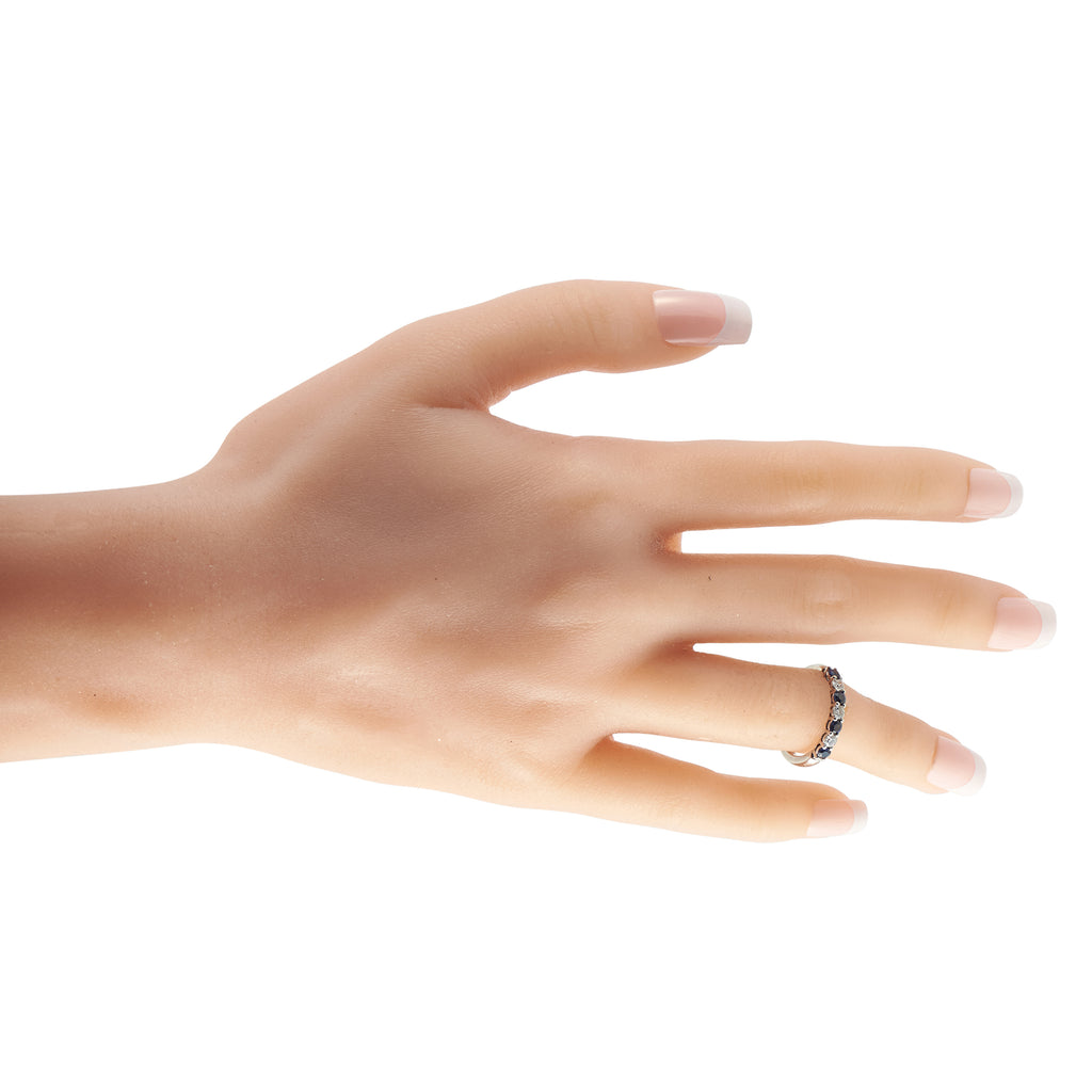 Tiffany & Co. Platinum Diamond and Sapphire Band