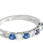 Tiffany & Co. Platinum Diamond and Sapphire Band