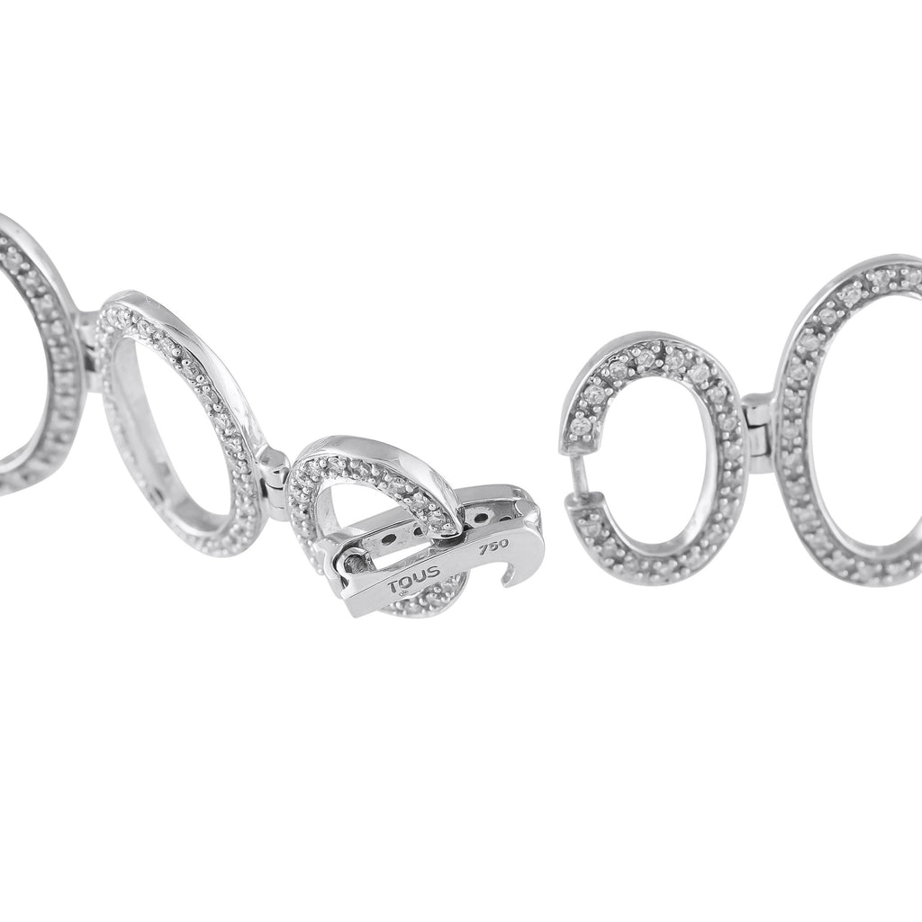 Tous18K White Gold 3.25ct Diamond Bracelet